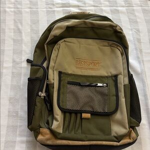 East sport Outdoor Co. suede tan army green black backpack